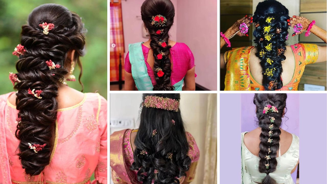 latest-indian-reception-bridal-hairstyle-with-butterfly-accessory-1 |  WedAbout