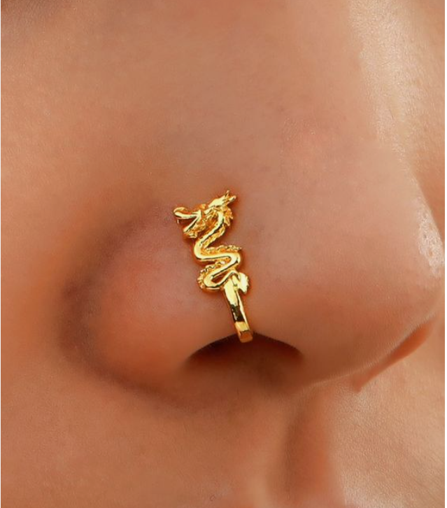 latest golden nose pin