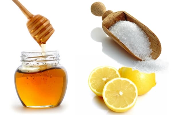 honey, lemon and sugar