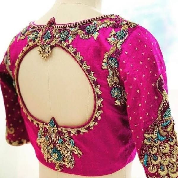 silk saree blouse designs