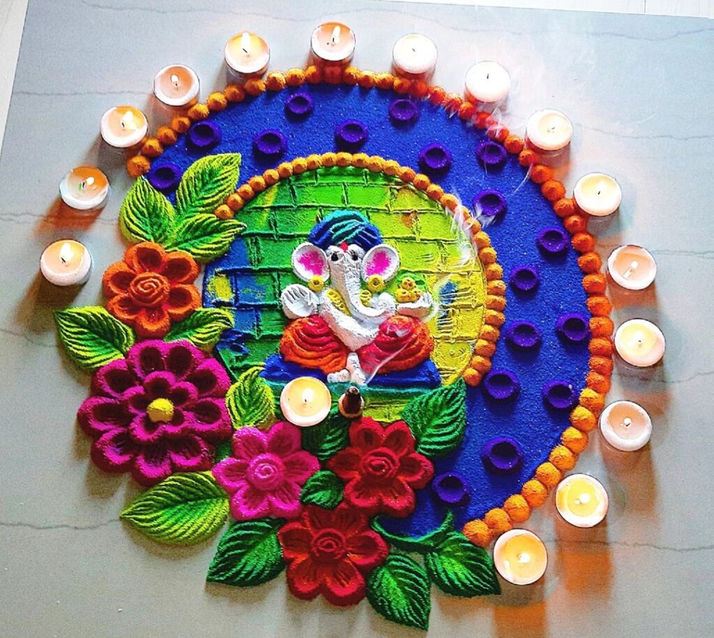 Rangoli In Simple Design