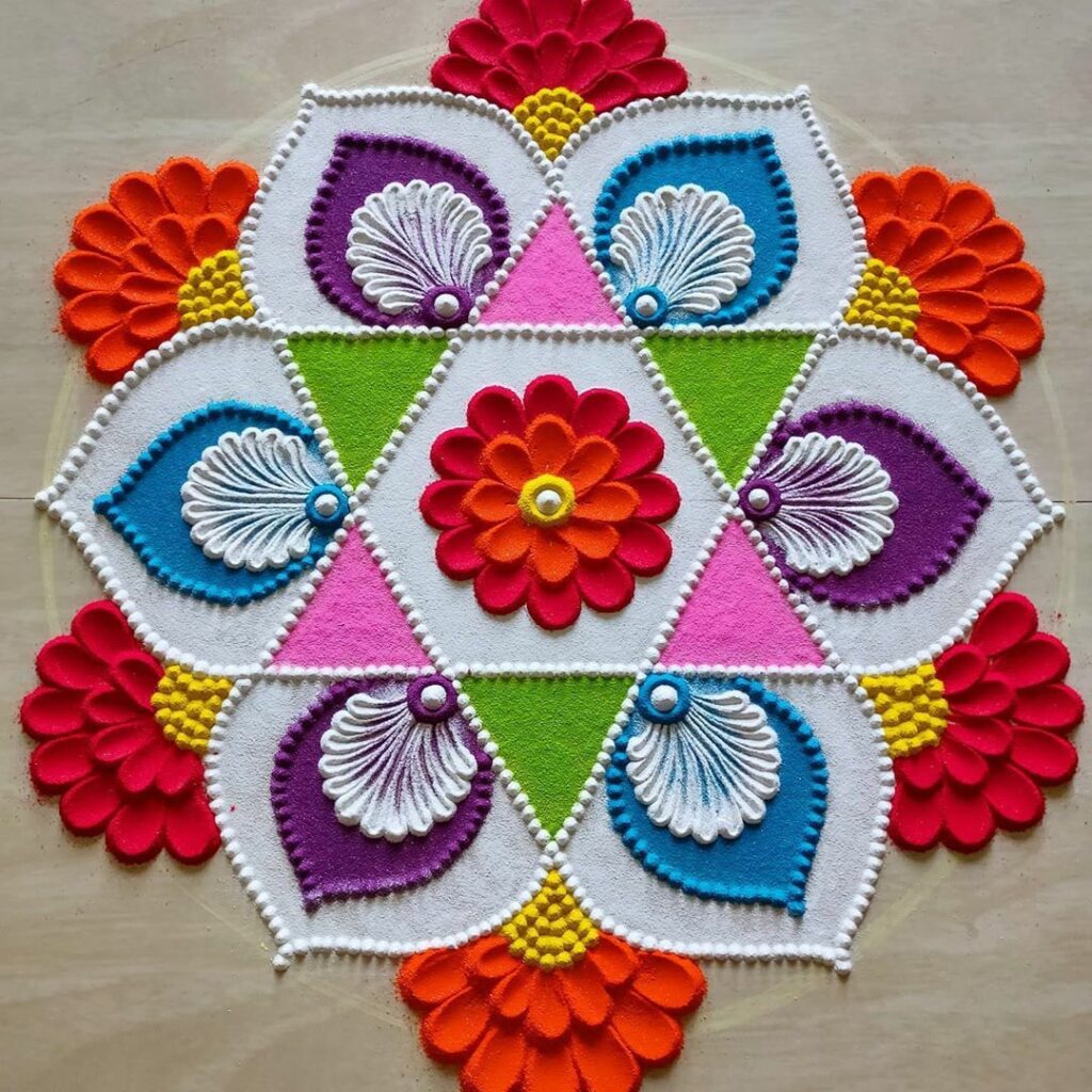 Rangoli In Simple Design