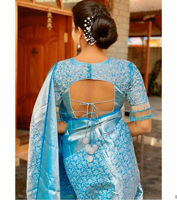 Blouse designs back side for pattu sarees – 35 Traditional blouse back neck  designs for silk sarees | Bling Sparkle | Blouses Discover the Latest Best  Selling Shop women's shirts high-quality