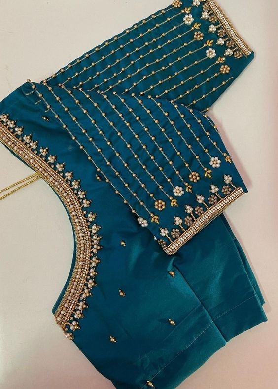 51+ Latest Wedding Aari Work Blouse Hand Designs