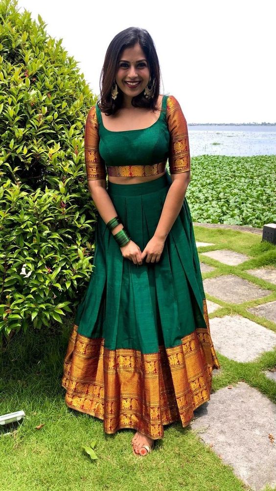 50+ Beautiful Old Pattu Saree into Dress 2023