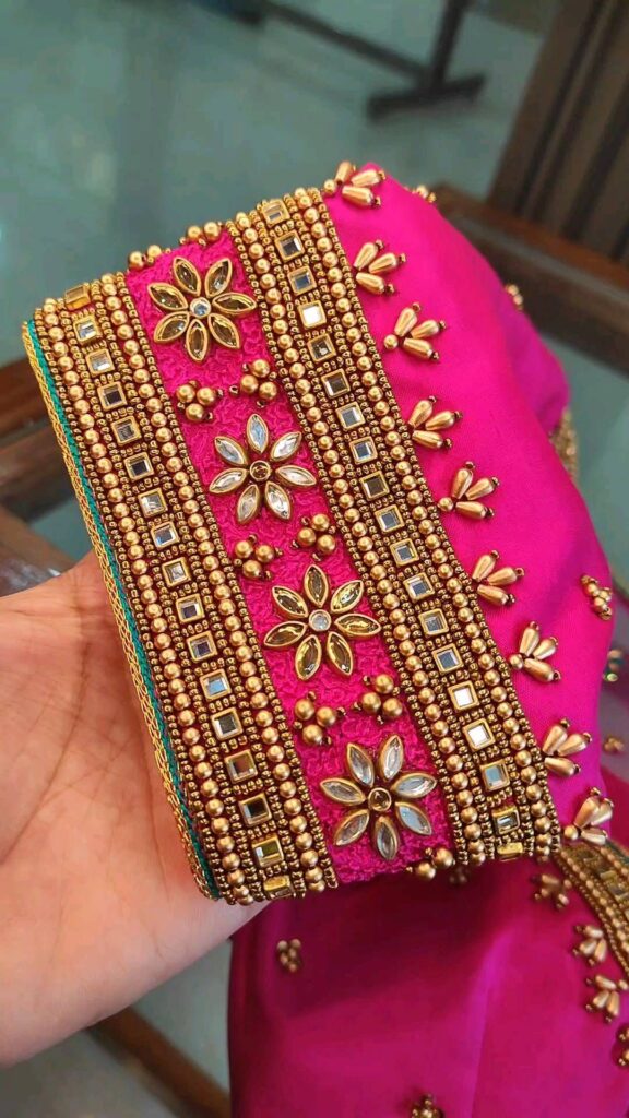 51+ Latest Wedding Aari Work Blouse Hand Designs