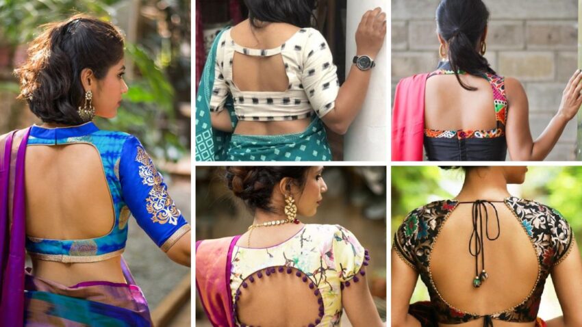 60+ Latest Simple Blouse Designs Back Side 2023