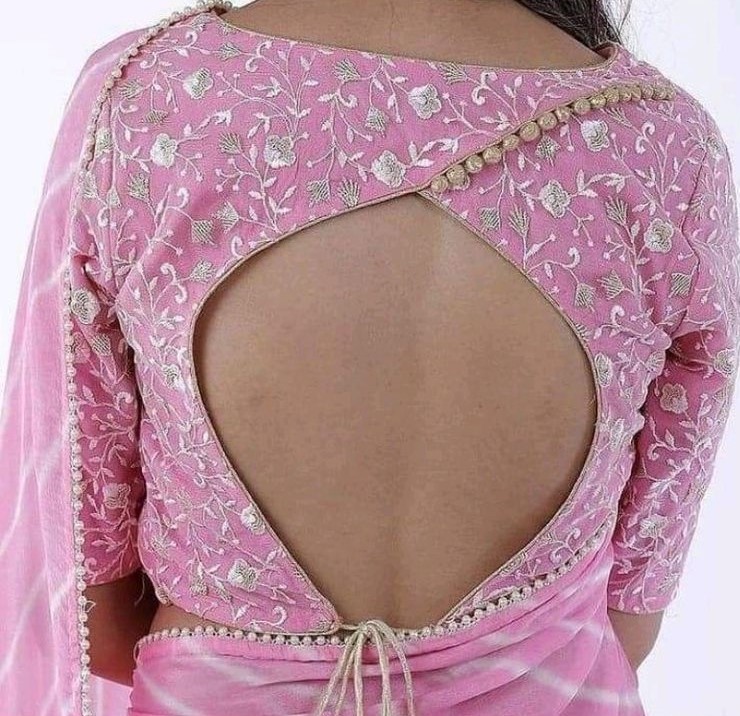 60+ Latest Simple Blouse Designs Back Side 2023