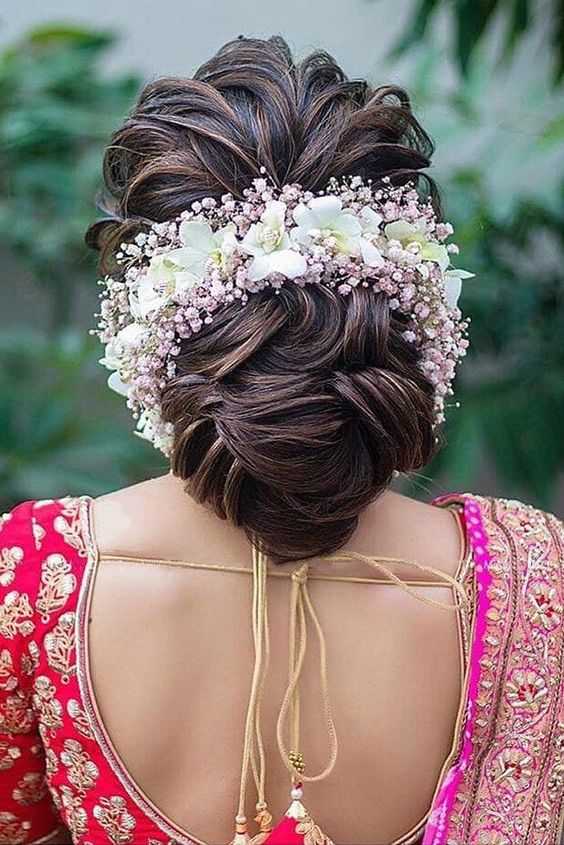 50+ Bun Hairstyle for Saree with Flowers (2024) - TailoringinHindi-gemektower.com.vn