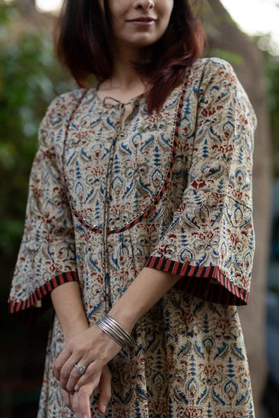 24+ Latest Kalamkari Kurtis Design 2023