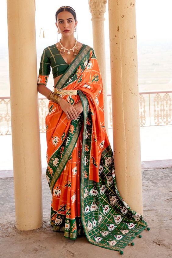 33+ Beautiful Patola Silk Saree 2023