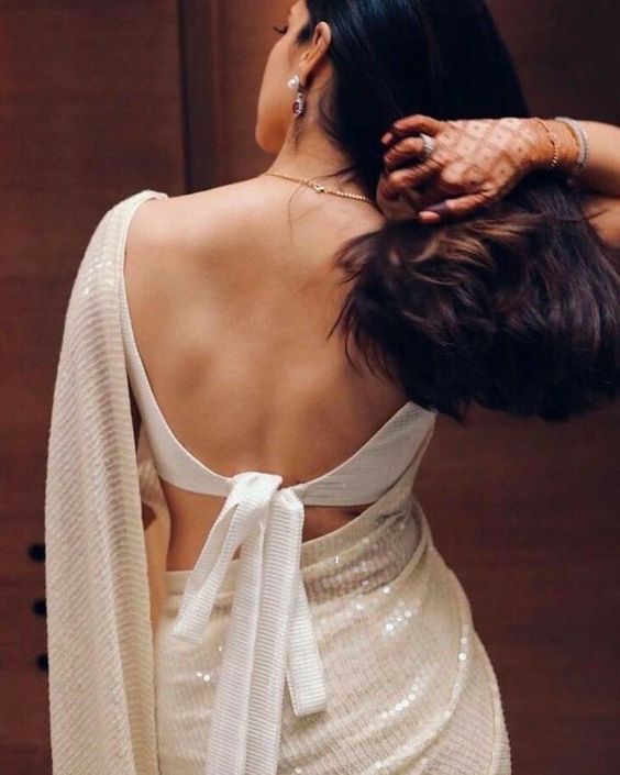 30+ Stunning Back Knot Blouse Designs 2023