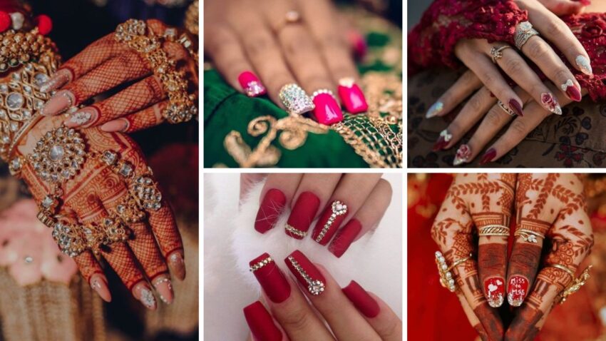 21+ Gorgeous Bridal Nail Art Designs For Bride 2023