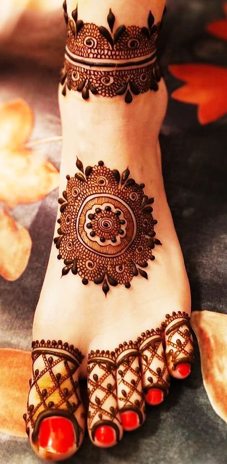 Leg Mehndi Designs