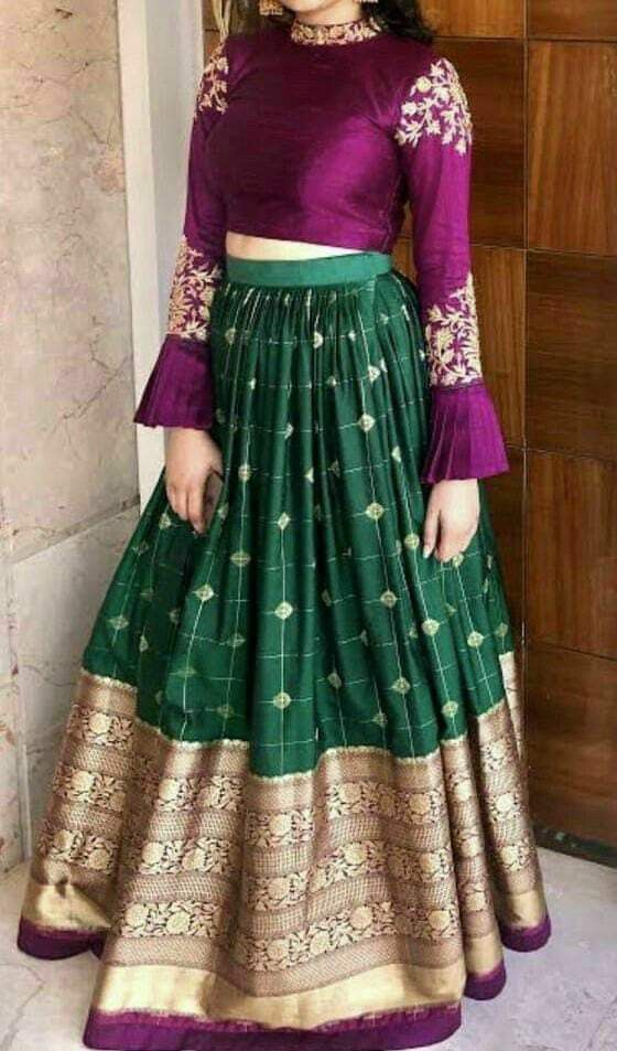 24+ Stylish Crop Top And Skirt Party Wear 2023