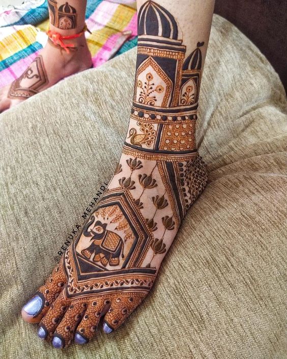 Beautiful Leg Mehndi Designs For Bride 2023