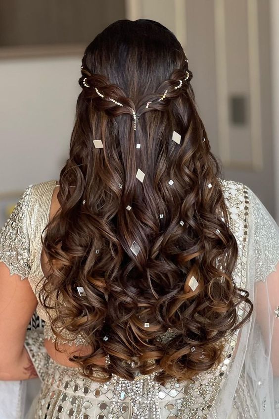 Traditional hairstyle with open hair and beautiful flowers... . Mua  @ganavi_make_up_studio . #hairstylerukku #thegorgeousbride… | Instagram