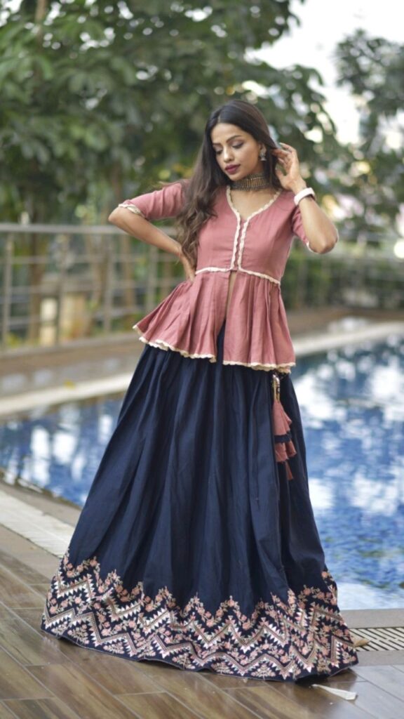 24+ Stylish Crop Top And Skirt Party Wear 2023