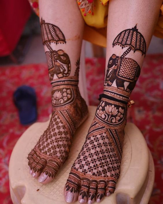 Leg Mehndi Designs