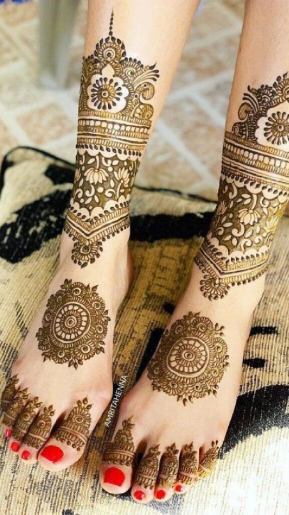 Leg Mehndi Designs