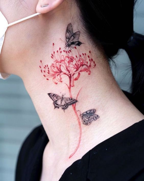 54+ Cute Classy Female Neck Tattoos