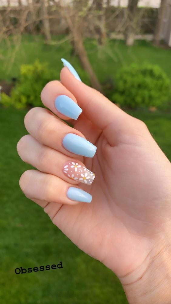 60+ Beautiful Blue Nail Designs 2023