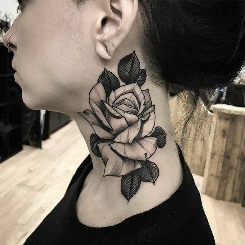 54+ Cute Classy Female Neck Tattoos