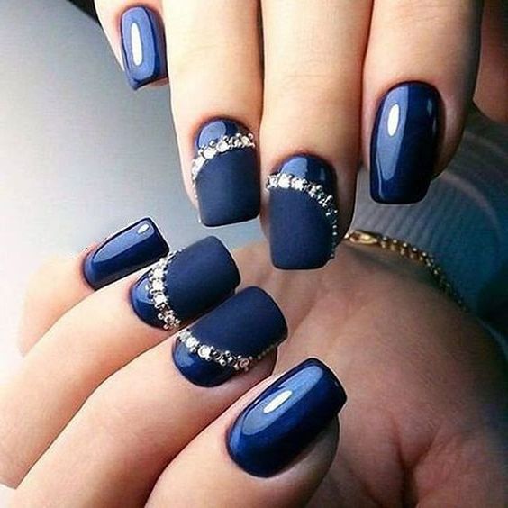 60+ Beautiful Blue Nail Designs 2023