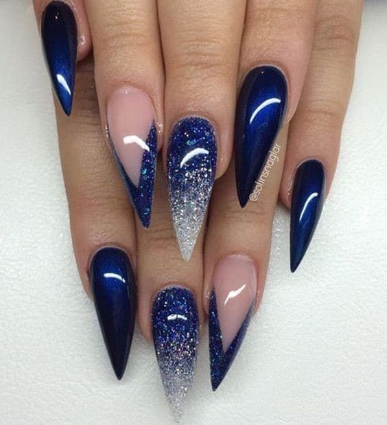 60+ Beautiful Blue Nail Designs 2023