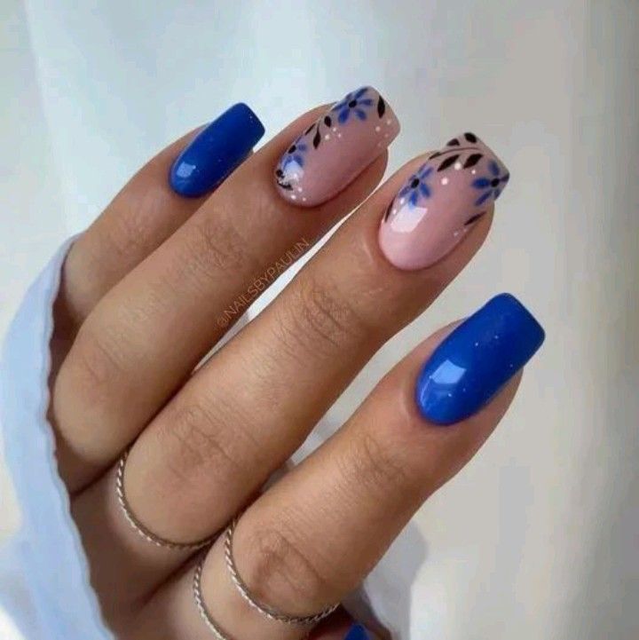 60+ Beautiful Blue Nail Designs 2023