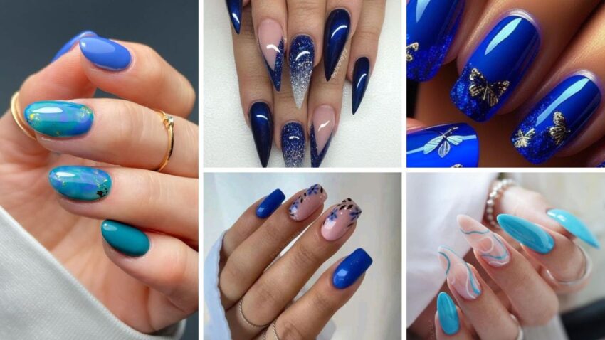 60+ Beautiful Blue Nail Designs 2023