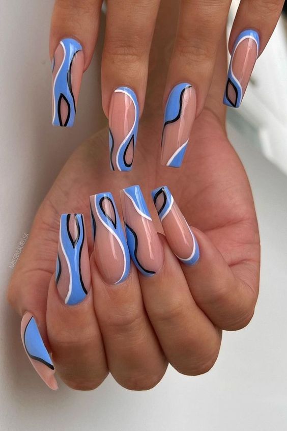 60+ Trendy Blue Nail Designs 2023