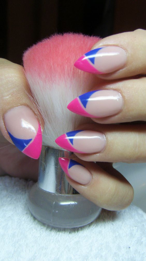 100+ Beautiful Blue And Pink Nail Designs 2023