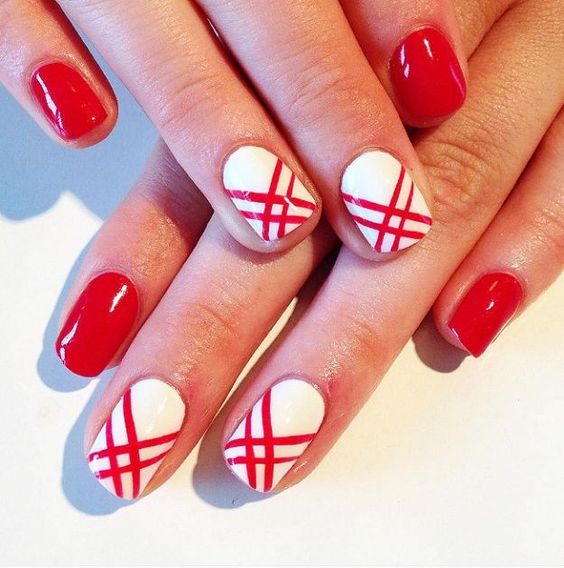 60+ Red And White Nail Designs 2023