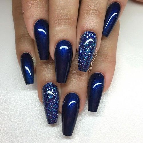 100+ Beautiful Blue Acrylic Nails 2023