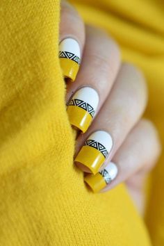 100+ Yellow And Black Nail Designs 2023