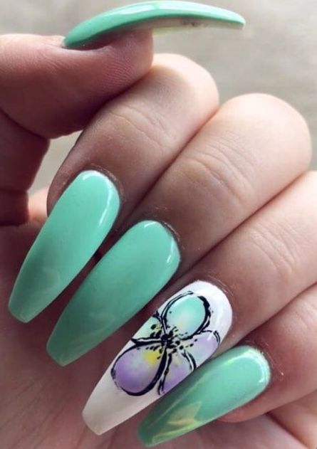 100+ Mint Green Nail Designs 2023 | Mint Green Nail Ideas