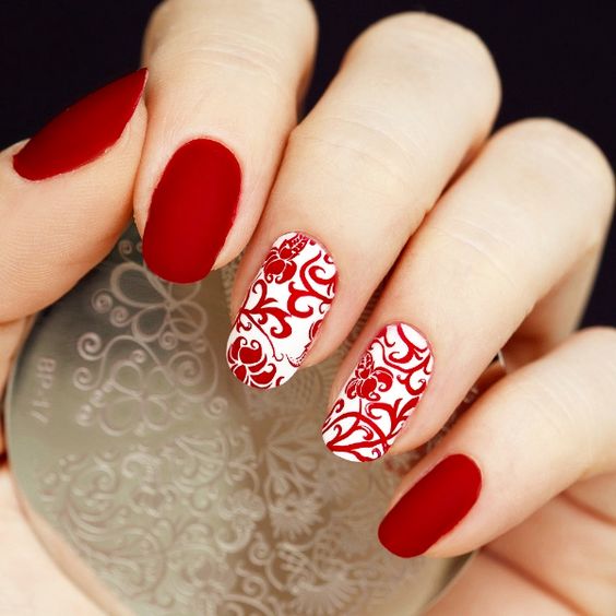 60+ Red And White Nail Designs 2023