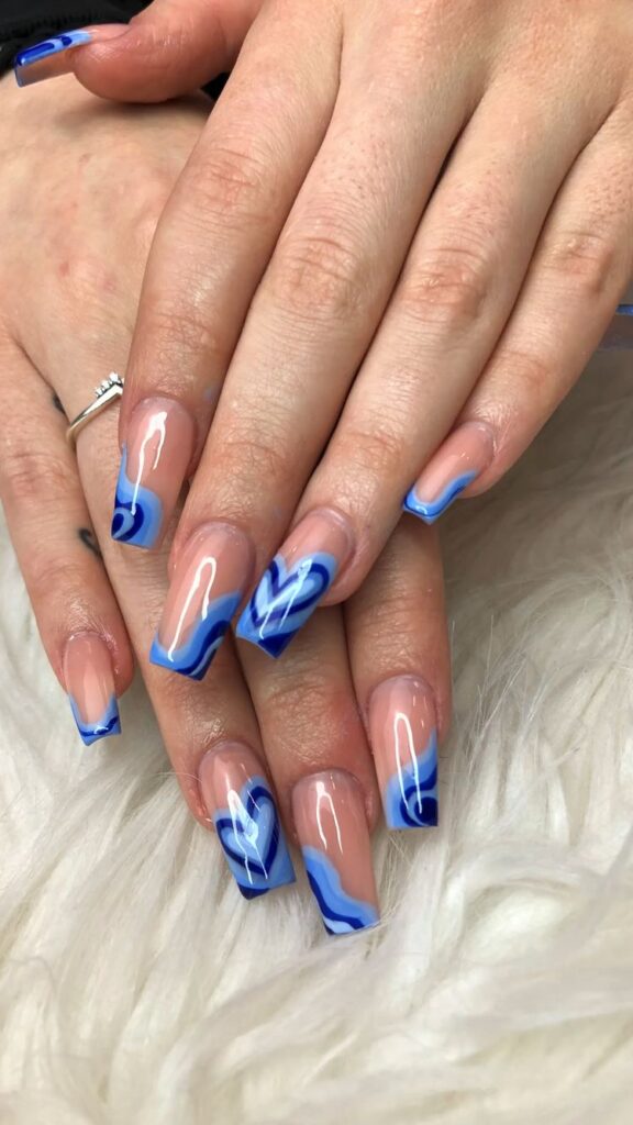 100+ Beautiful Blue Acrylic Nails 2023