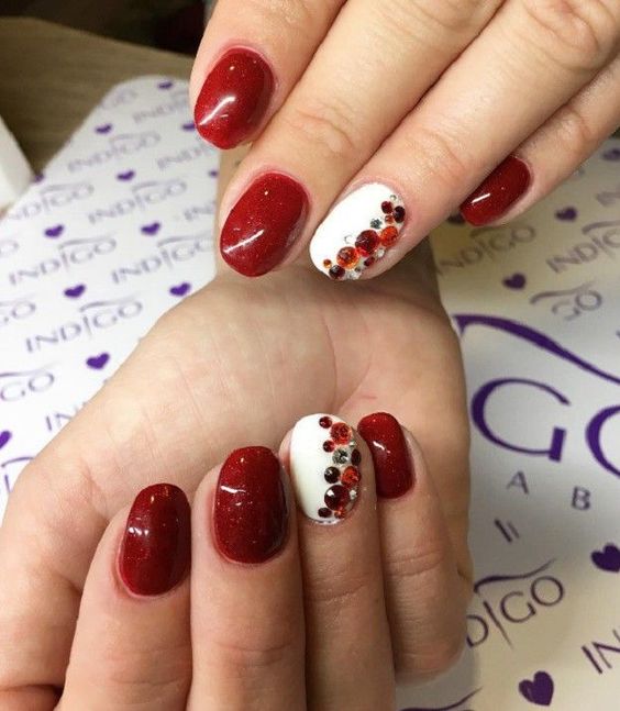 60+ Red And White Nail Designs 2023