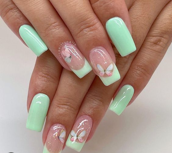 100+ Mint Green Nail Designs 2023 | Mint Green Nail Ideas