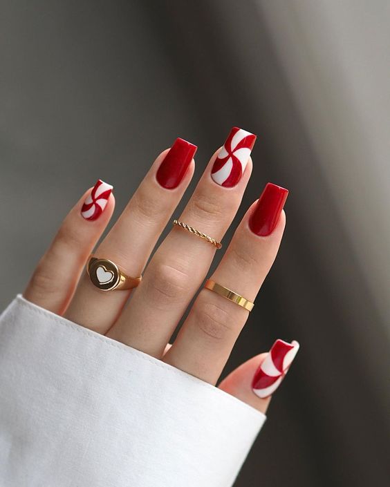 60+ Red And White Nail Designs 2023