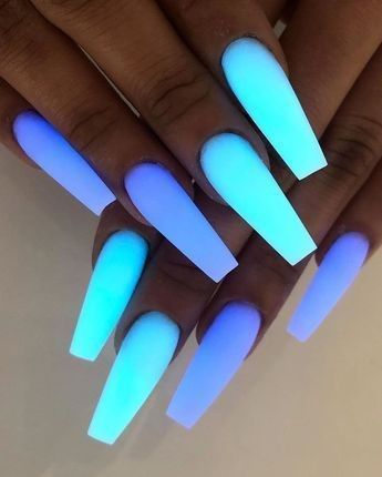 100+ Beautiful Blue Acrylic Nails 2023