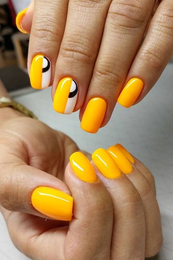 100+ Yellow And Black Nail Designs 2023