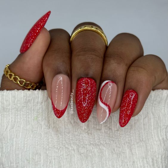 60+ Red And White Nail Designs 2023