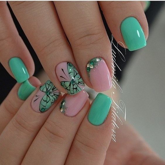 100+ Mint Green Nail Designs 2023 | Mint Green Nail Ideas