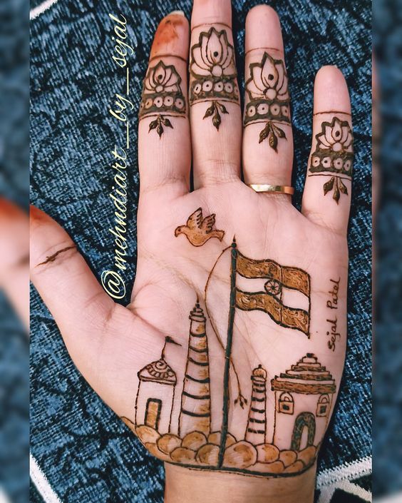 30+ Latest Independence Day Mehndi Design