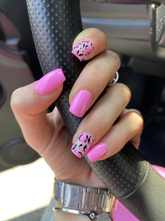 100+ Beautiful Black And Pink Nail Designs 2023