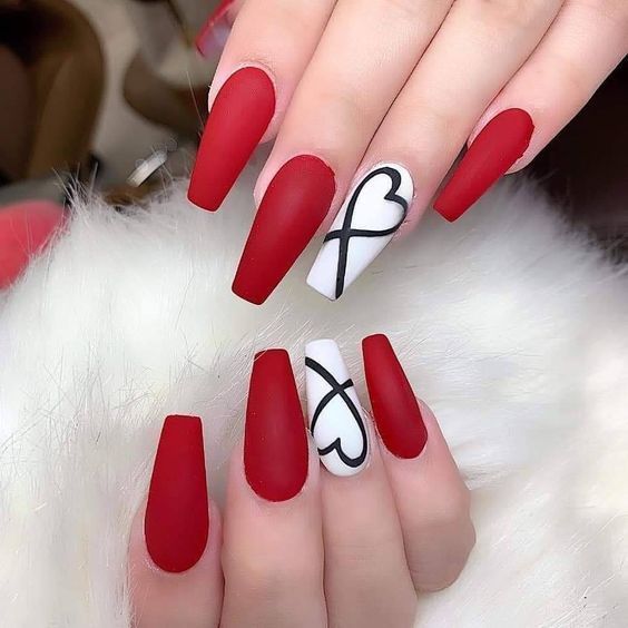 60+ Red And White Nail Designs 2023