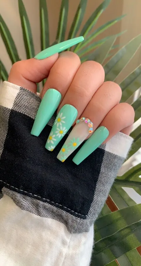 100+ Mint Green Nail Designs 2023 | Mint Green Nail Ideas